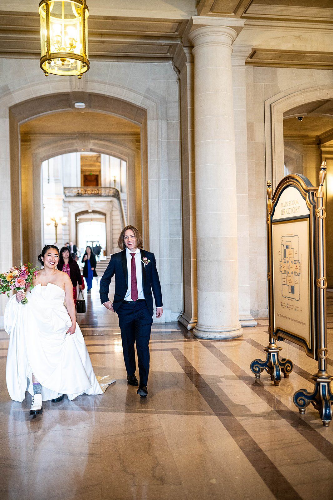 restaurant micro wedding at fable, sf, Portraits Under the Rotunda
