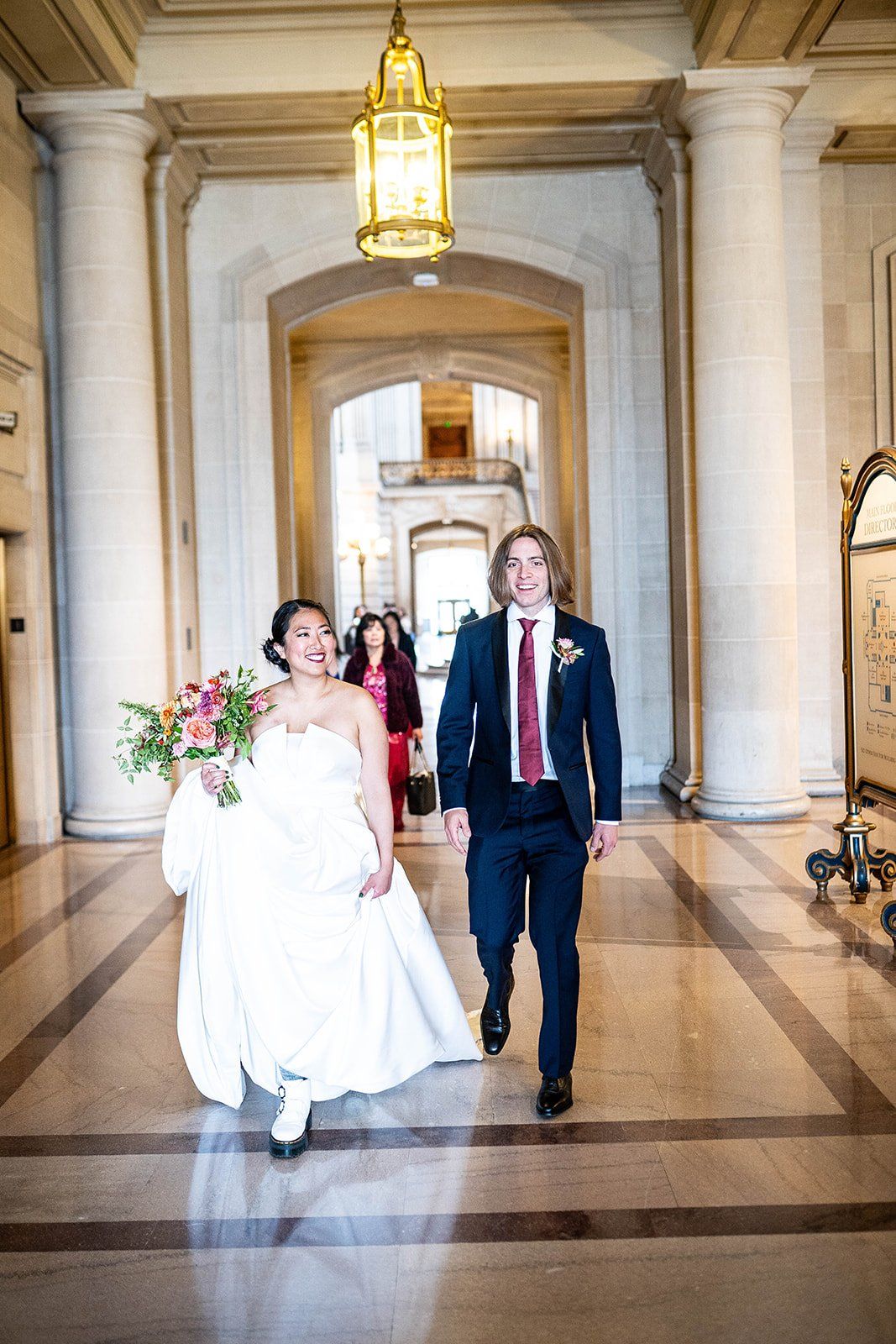 restaurant micro wedding at fable, sf, Portraits Under the Rotunda