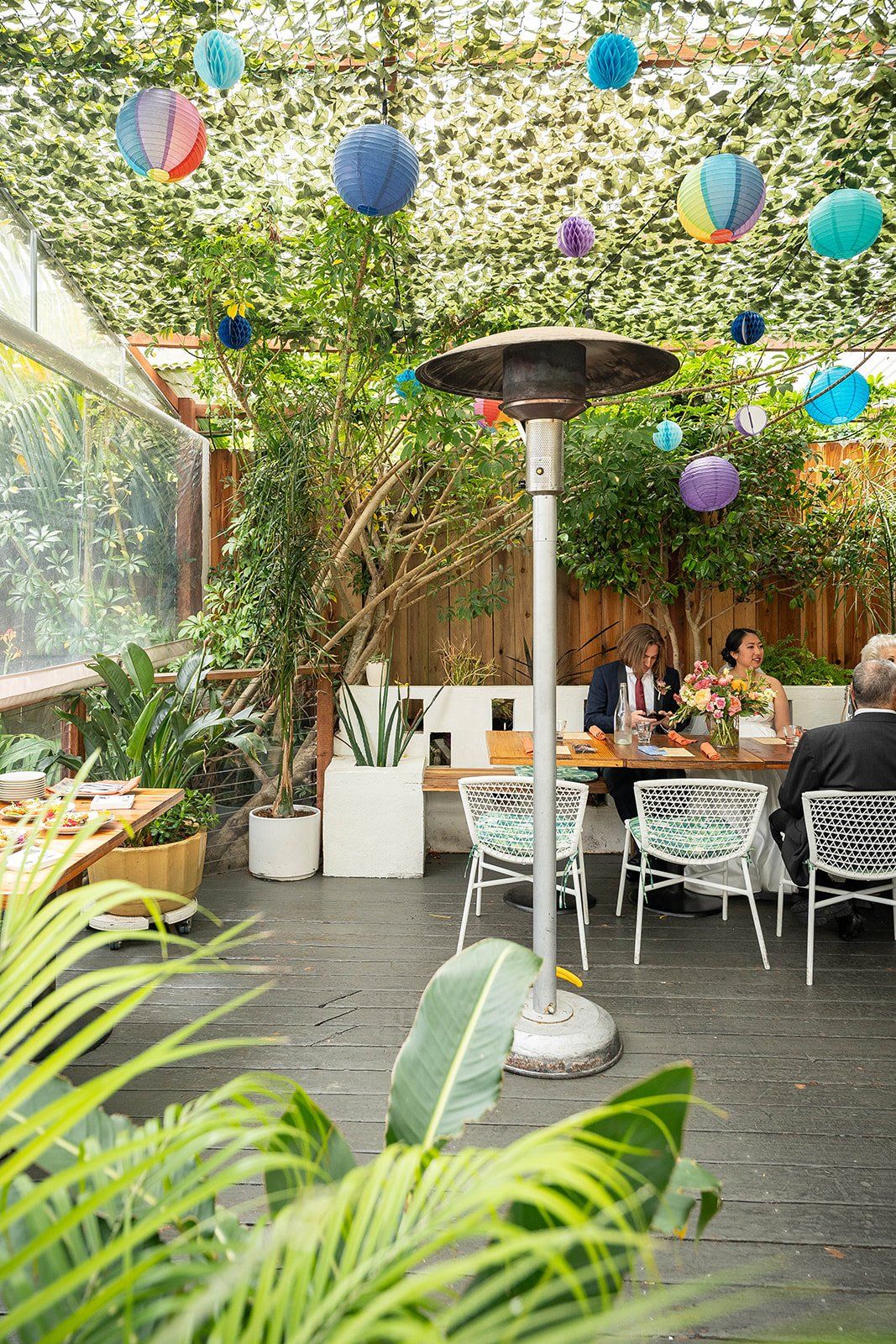 restaurant micro wedding at fable, sf, A Long Lunch on Fable's Garden Patio, an Intimate SF Dinner Wedding