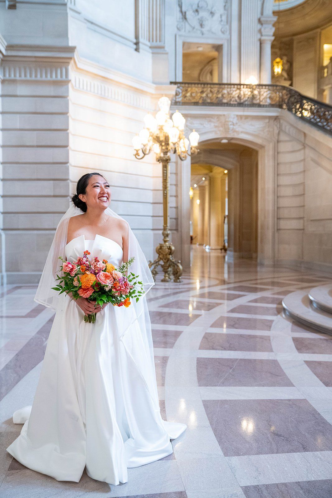 restaurant micro wedding at fable, sf, Portraits Under the Rotunda