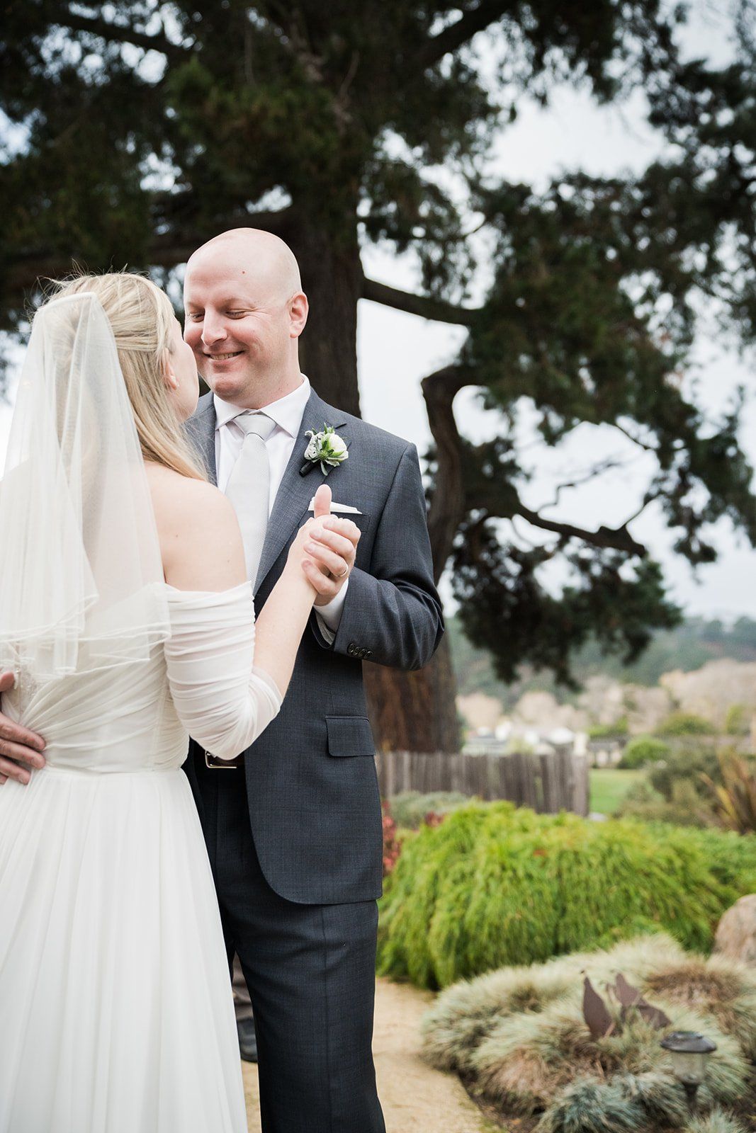 intimate carmel wedding at tehama golf club, On the Ridge Above Carmel Valley, a 9-Guest Carmel Golf Club Wedding