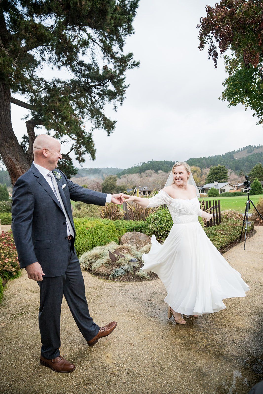intimate carmel wedding at tehama golf club, On the Ridge Above Carmel Valley, a 9-Guest Carmel Golf Club Wedding