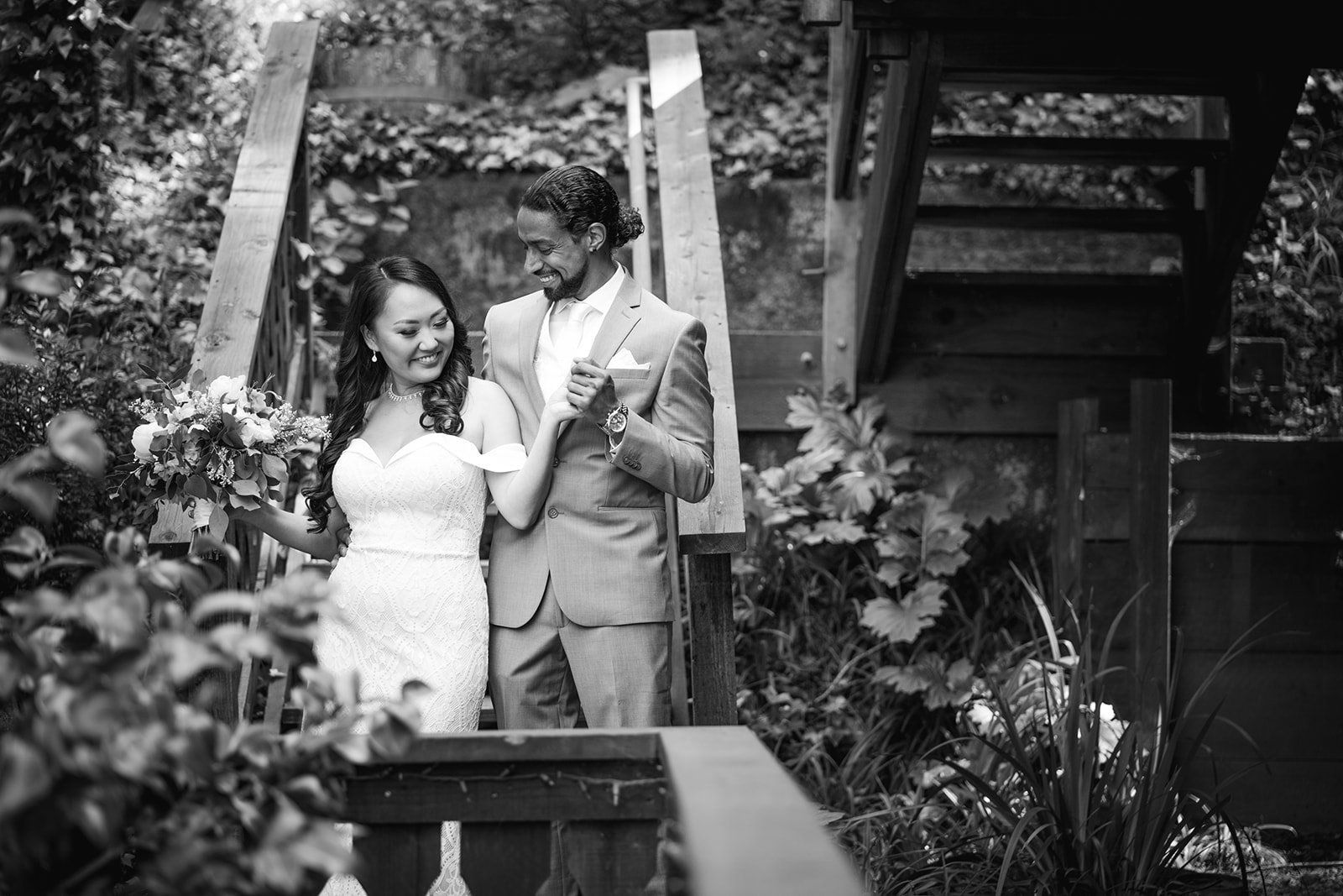 same-sex redwoods micro wedding east bay, Family Photos Under the Old Mill Park Redwoods