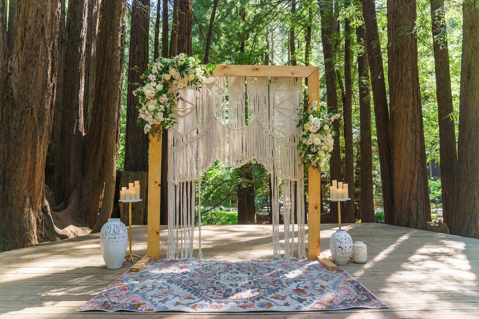 redwoods micro wedding at old mill park, A Redwoods Micro Wedding Ceremony in the Amphitheater