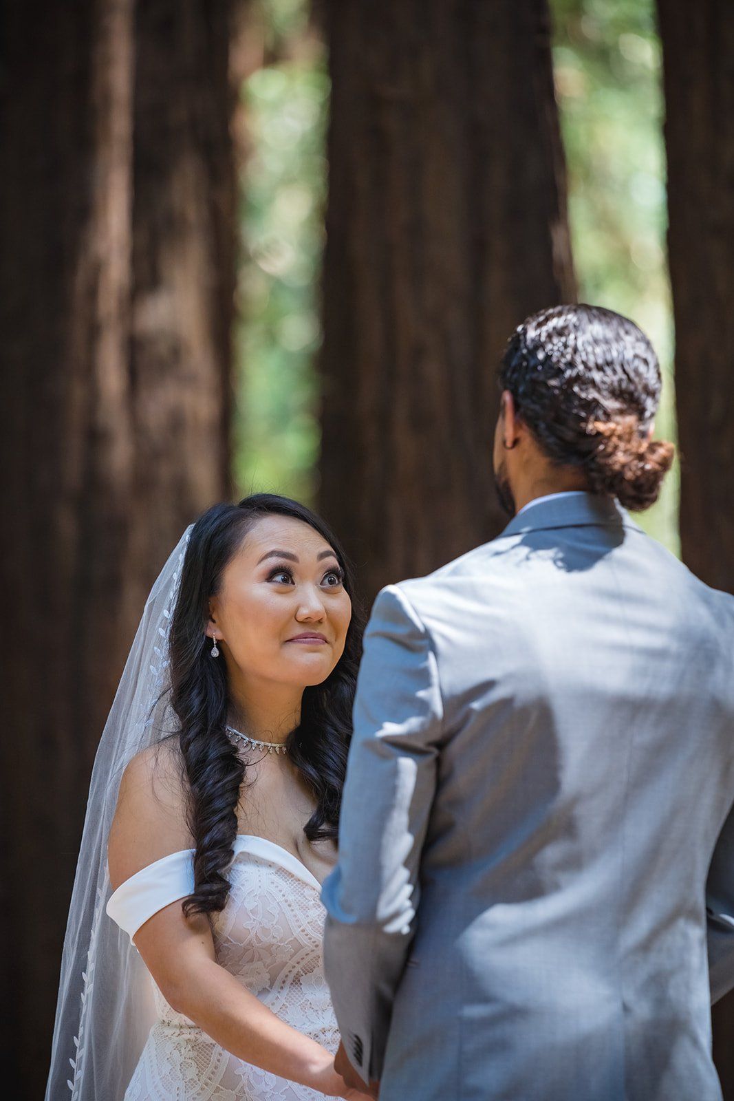 redwoods micro wedding at old mill park, A Redwoods Micro Wedding Ceremony in the Amphitheater
