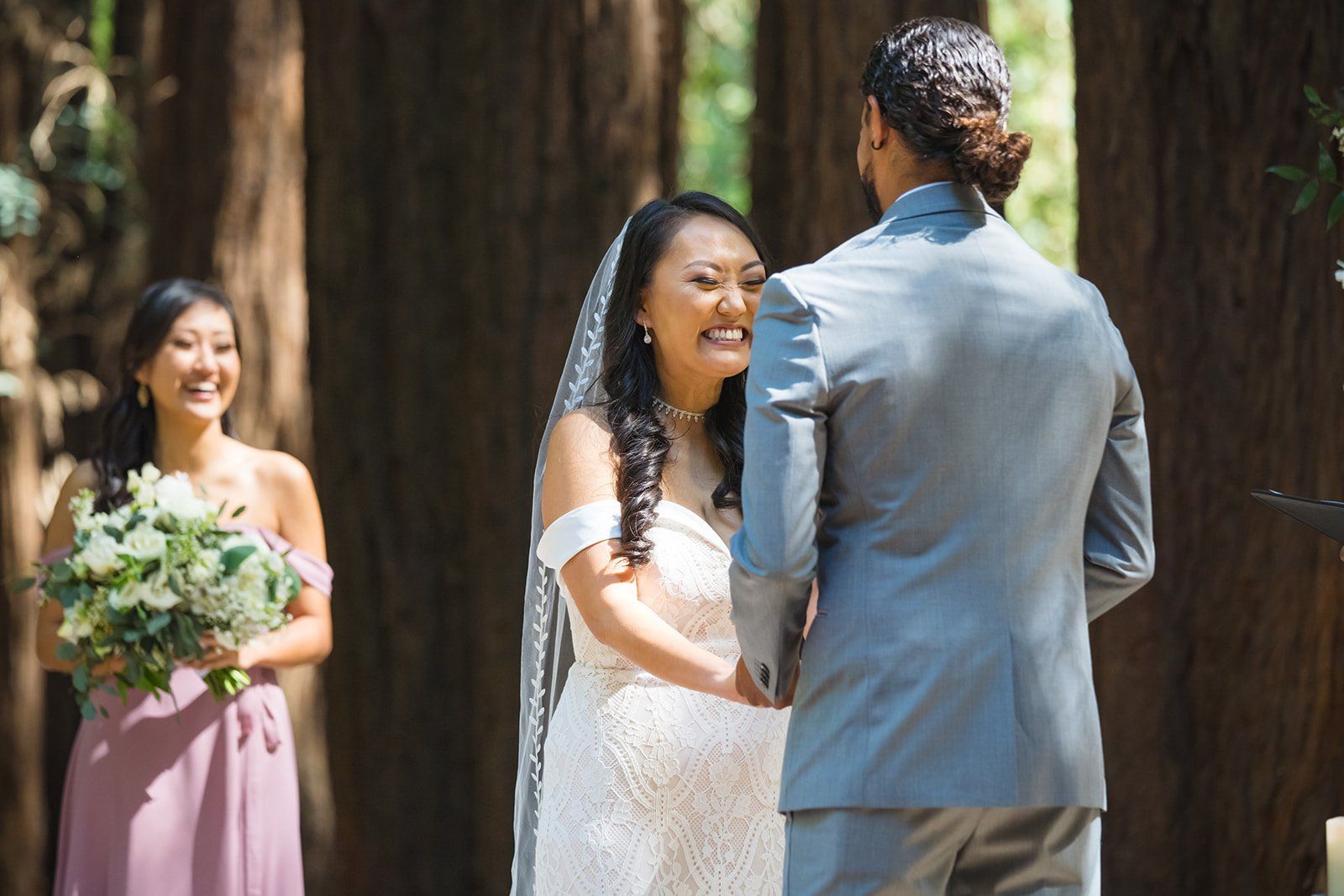 redwoods micro wedding at old mill park, A Redwoods Micro Wedding Ceremony in the Amphitheater