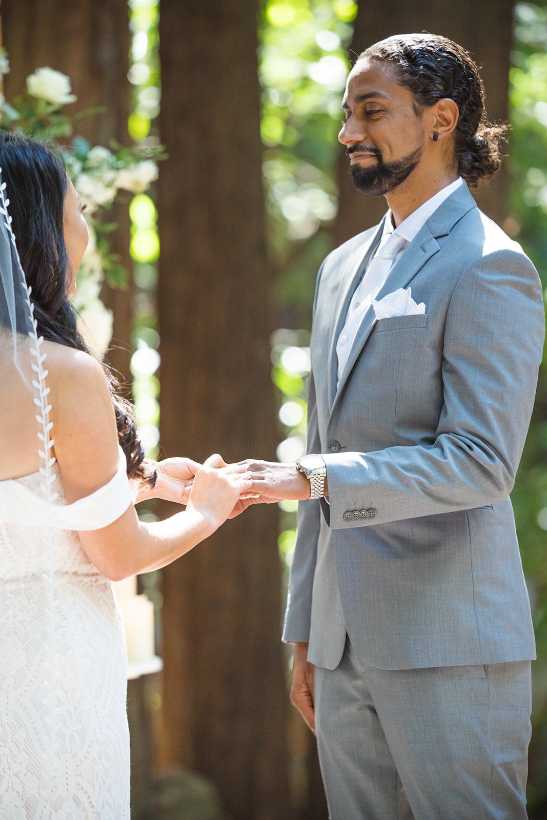 same-sex redwoods micro wedding east bay, A Marin Redwoods Wedding Ceremony in the Amphitheater