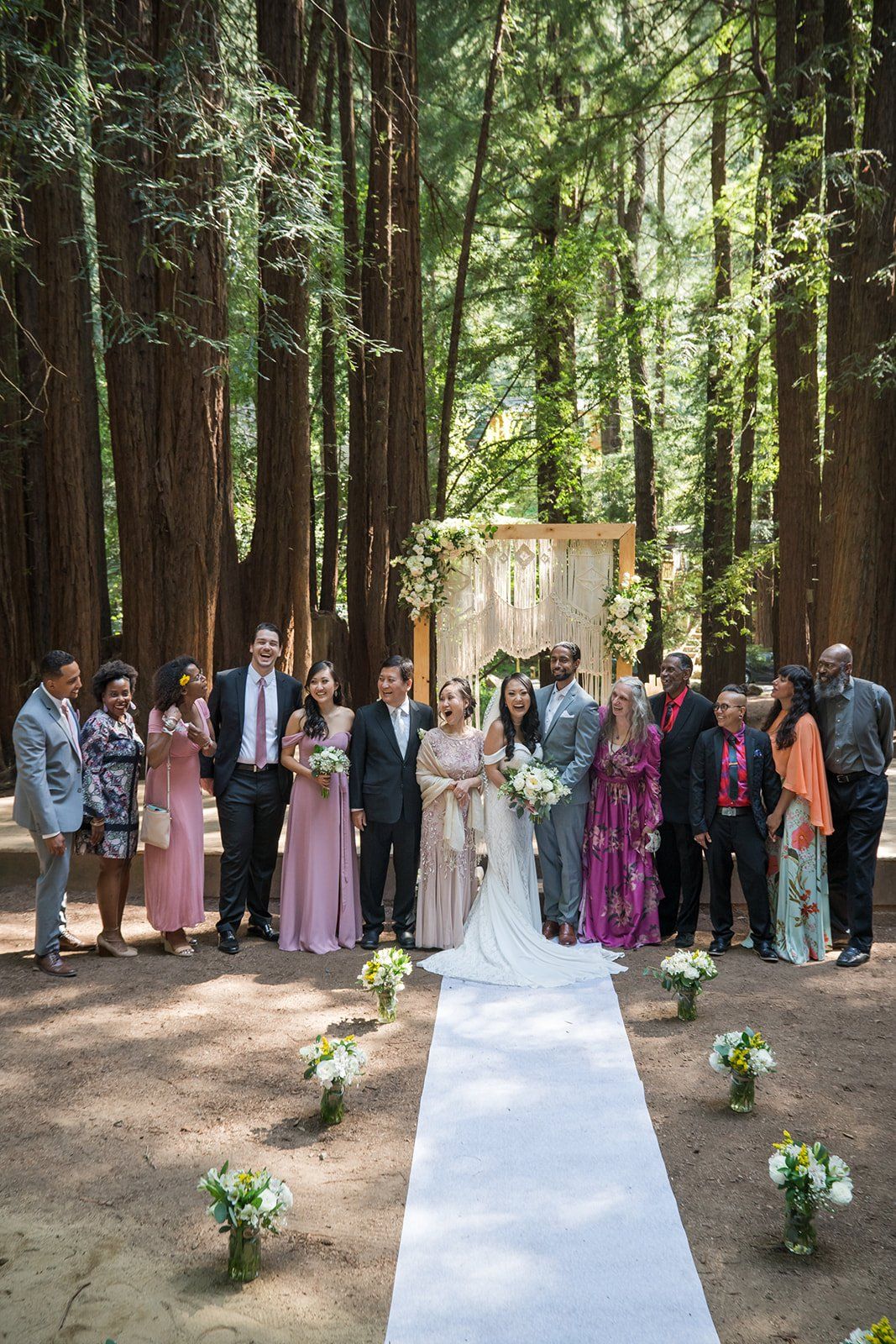 redwoods micro wedding at old mill park, A Redwoods Micro Wedding Ceremony in the Amphitheater