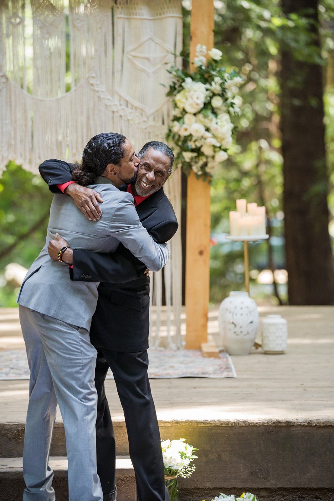 same-sex redwoods micro wedding east bay, A Marin Redwoods Wedding Ceremony in the Amphitheater