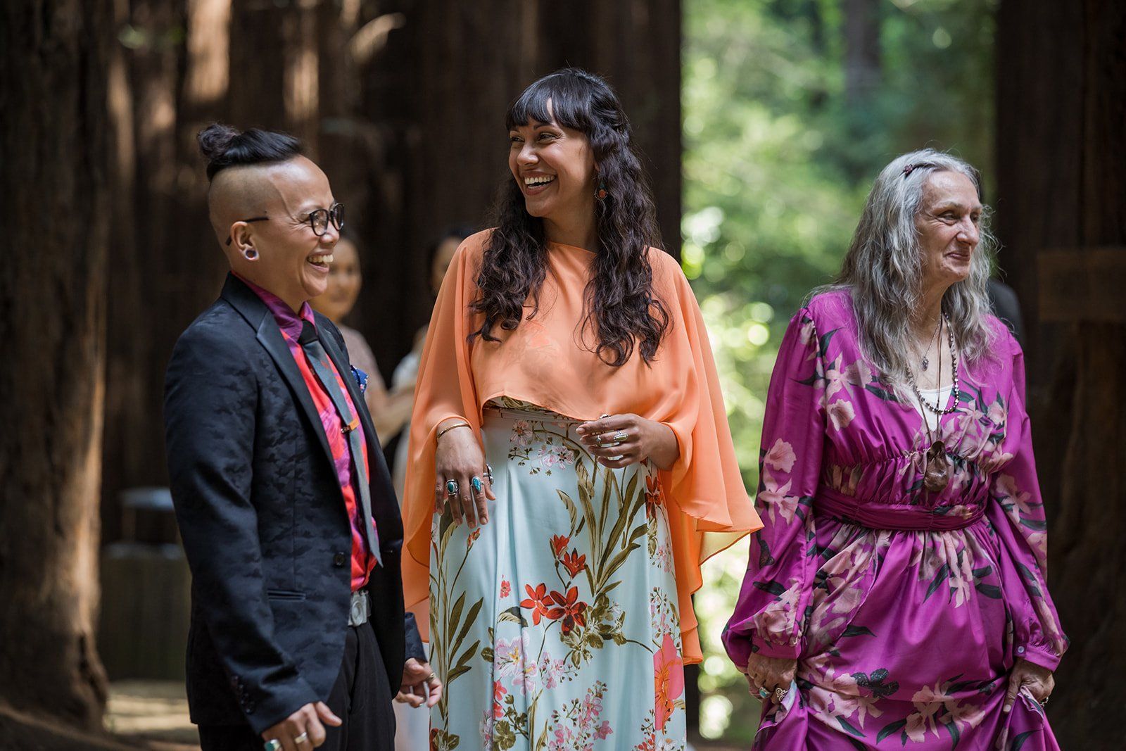 redwoods micro wedding at old mill park, A Redwoods Micro Wedding Ceremony in the Amphitheater