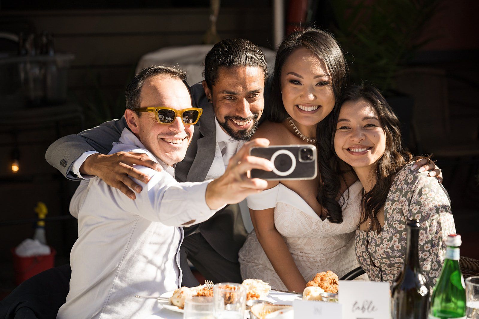 same-sex redwoods micro wedding east bay, Family Photos Under the Old Mill Park Redwoods
