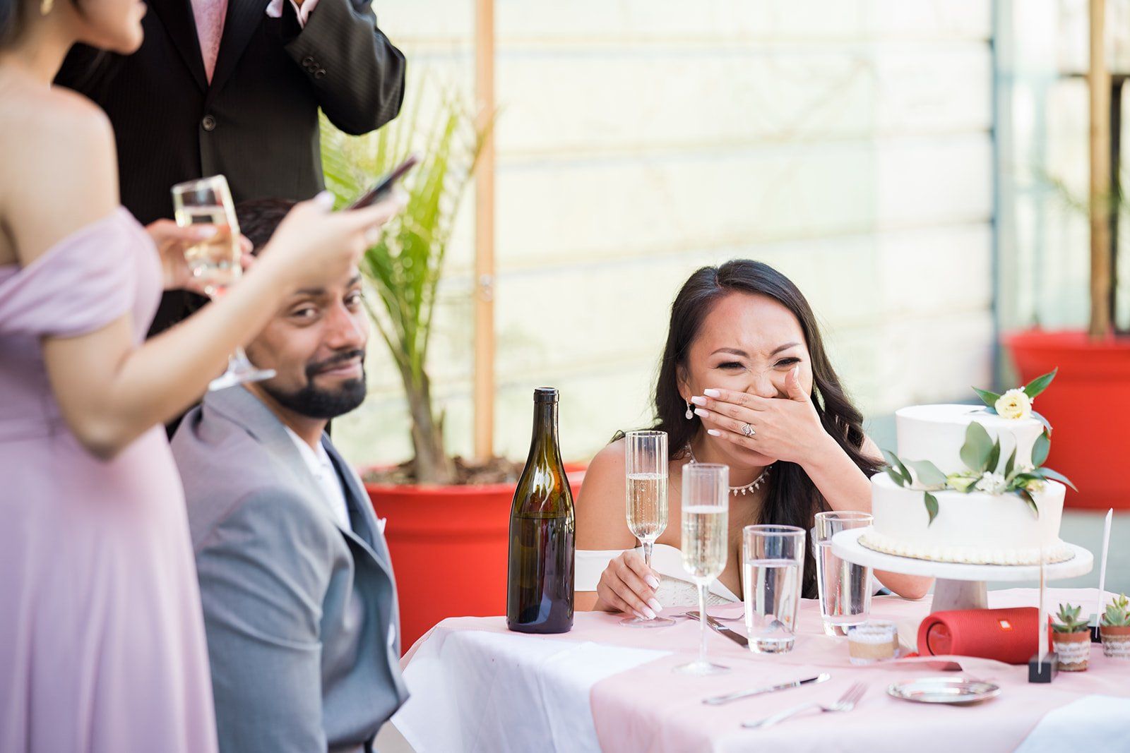 redwoods micro wedding at old mill park, Dinner at Gravity Tavern
