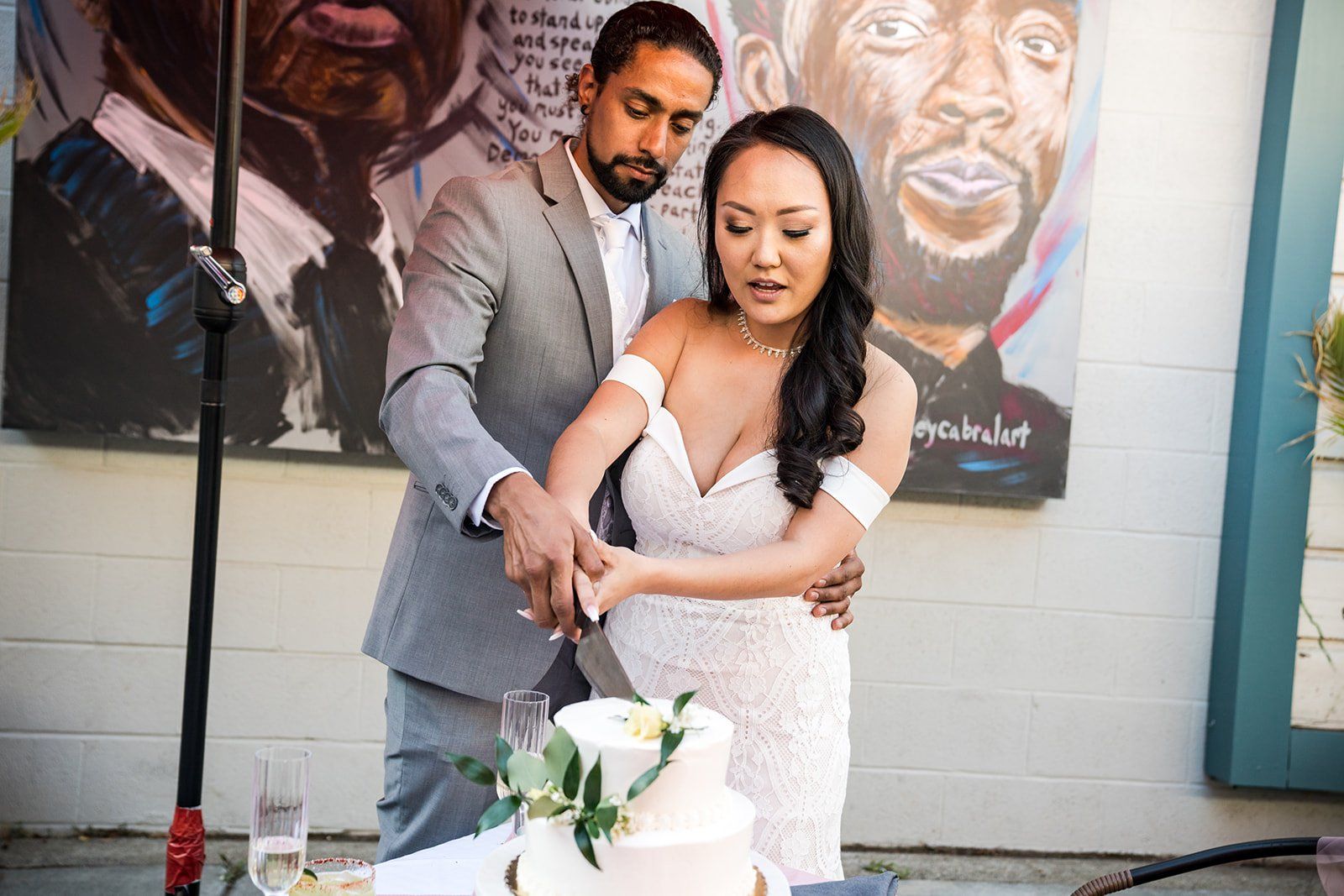 redwoods micro wedding at old mill park, Dinner at Gravity Tavern