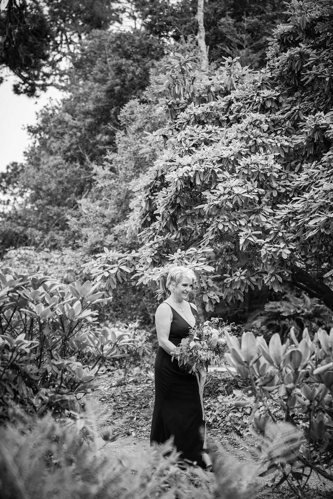 second-wedding elopement at the mendocino coast botanical gardens, A Toast, a First Dance, and the Late-Summer Blooms