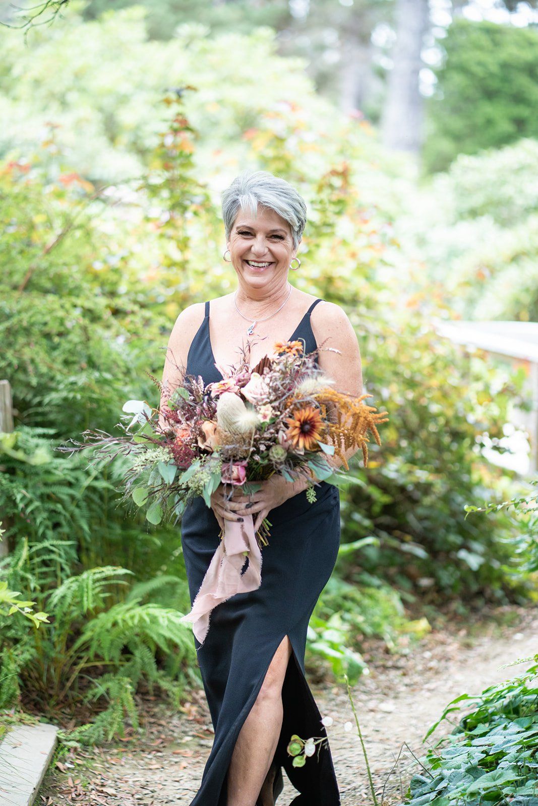 second wedding elopement mendocino botanical gardens, A Toast, a First Dance, and the Dahlias in Full Bloom
