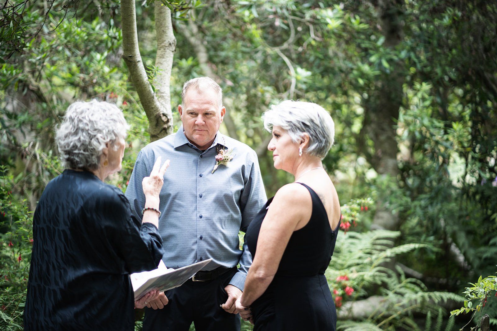 second-wedding elopement at the mendocino coast botanical gardens, Married in the Woods at the Mendocino Botanical Gardens