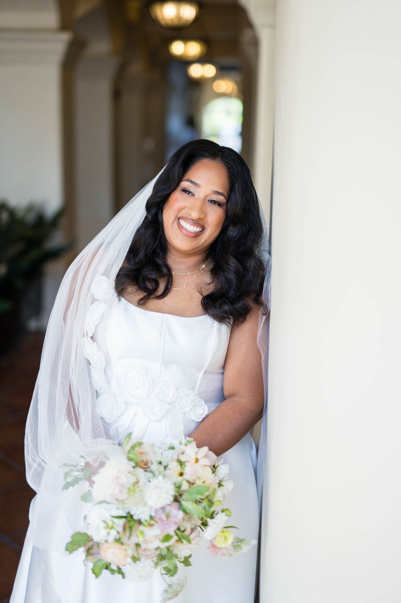 classic santa barbara courthouse micro wedding, Family Photos Under the Classic Santa Barbara Courthouse Arches