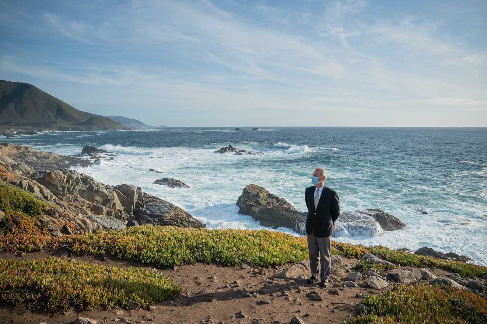 big sur cliffside elopement just the two of them, Portraits Along the Cliff