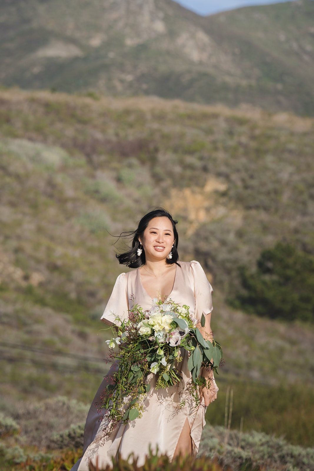 big sur cliffside elopement just the two of them, Portraits Along the Cliff