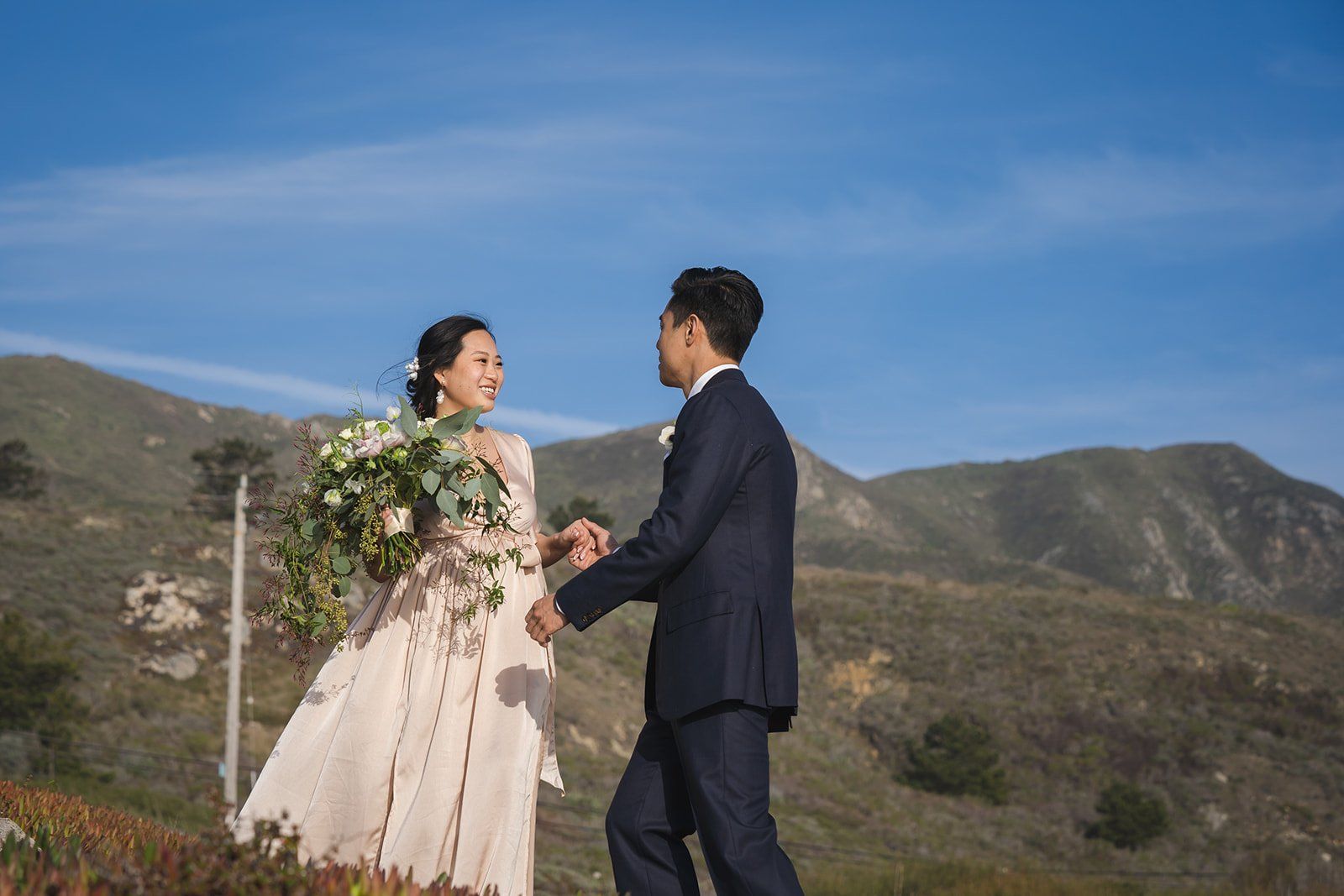 big sur cliffside elopement just the two of them, Portraits Along the Cliff
