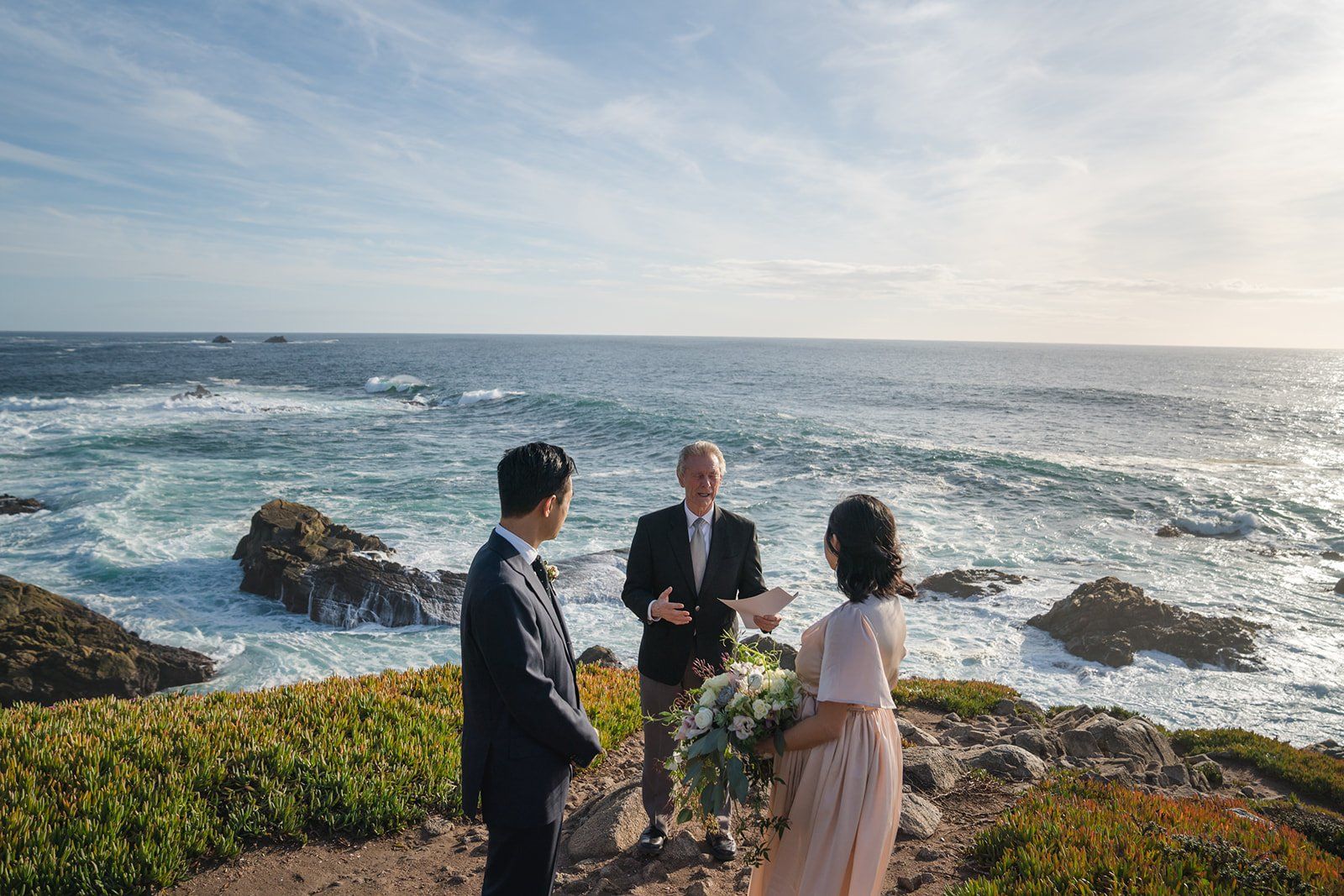 big sur cliffside elopement just the two of them, Cliffside Vows at China Point Overlook