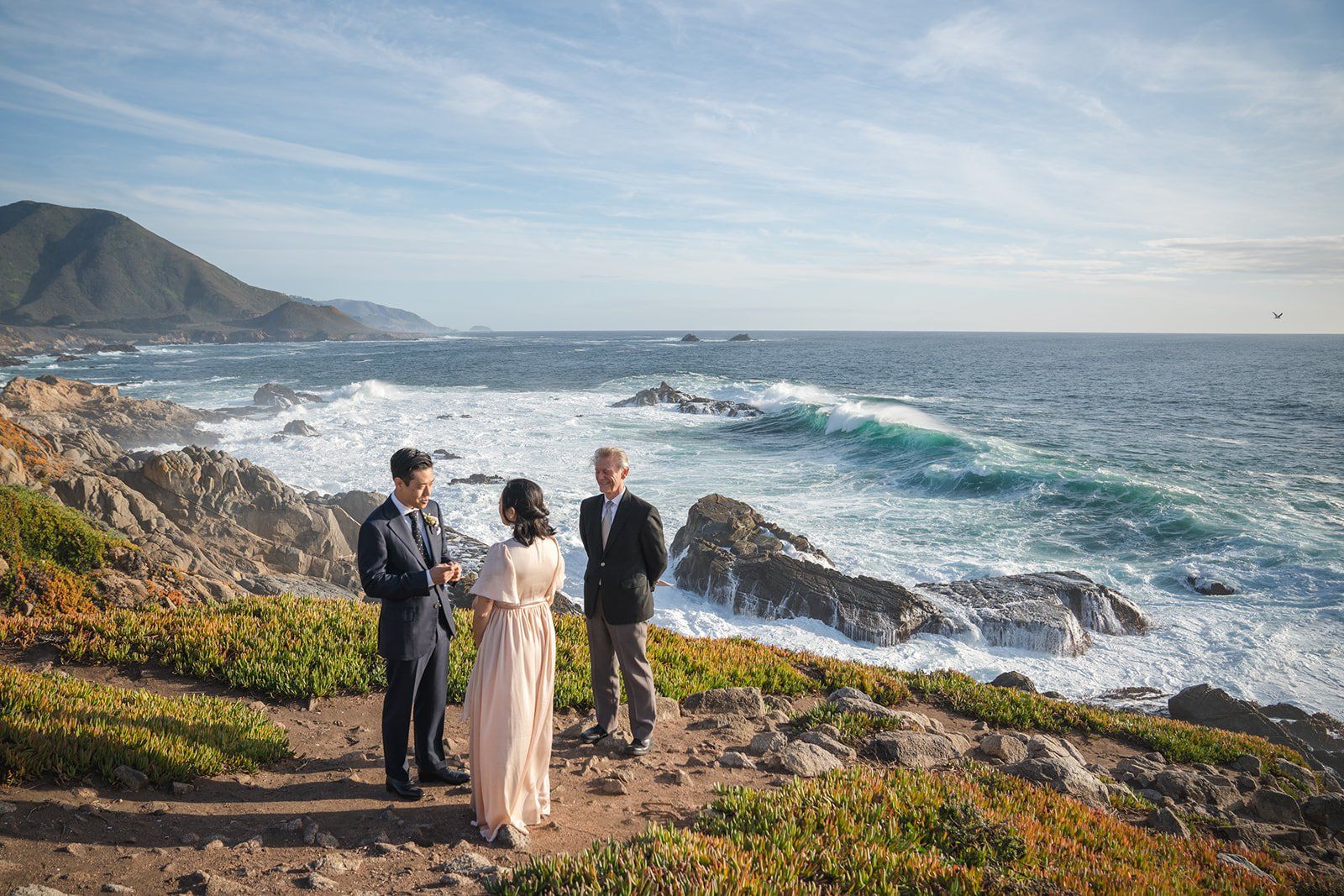 big sur cliffside elopement just the two of them, Cliffside Vows at China Point Overlook