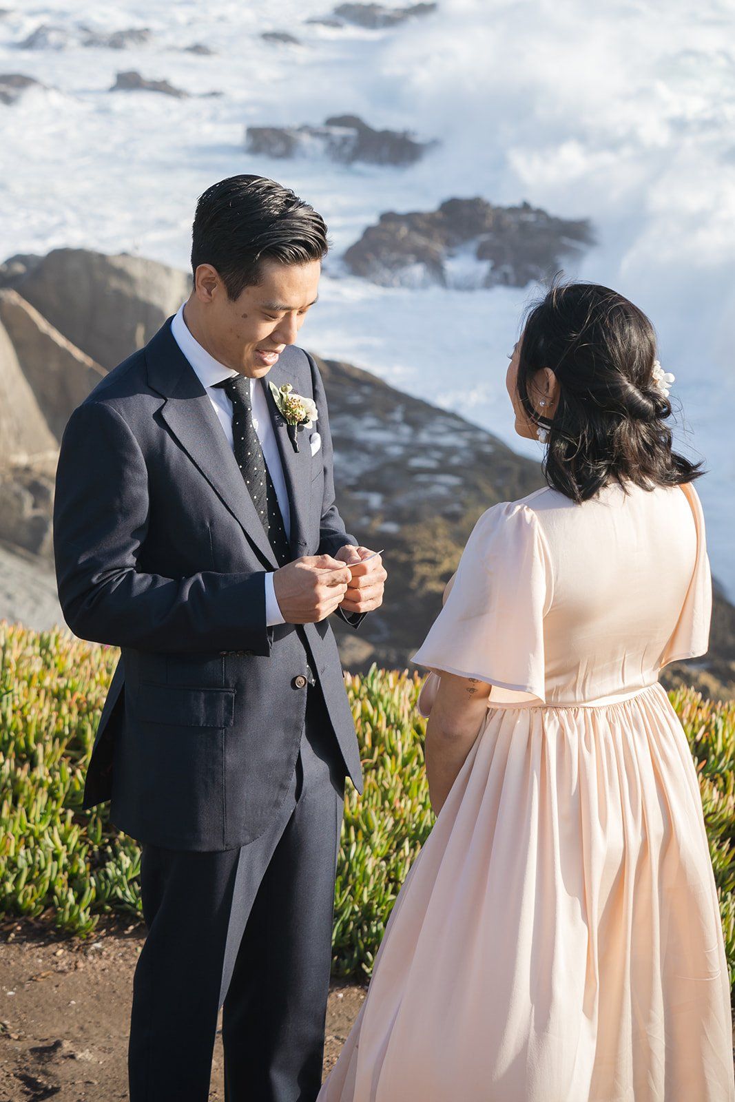 big sur cliffside elopement just the two of them, Cliffside Vows at China Point Overlook