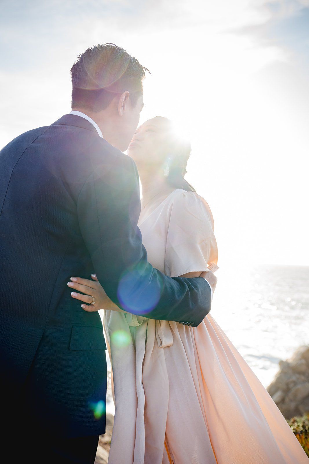 big sur cliffside elopement just the two of them, Portraits Along the Cliff