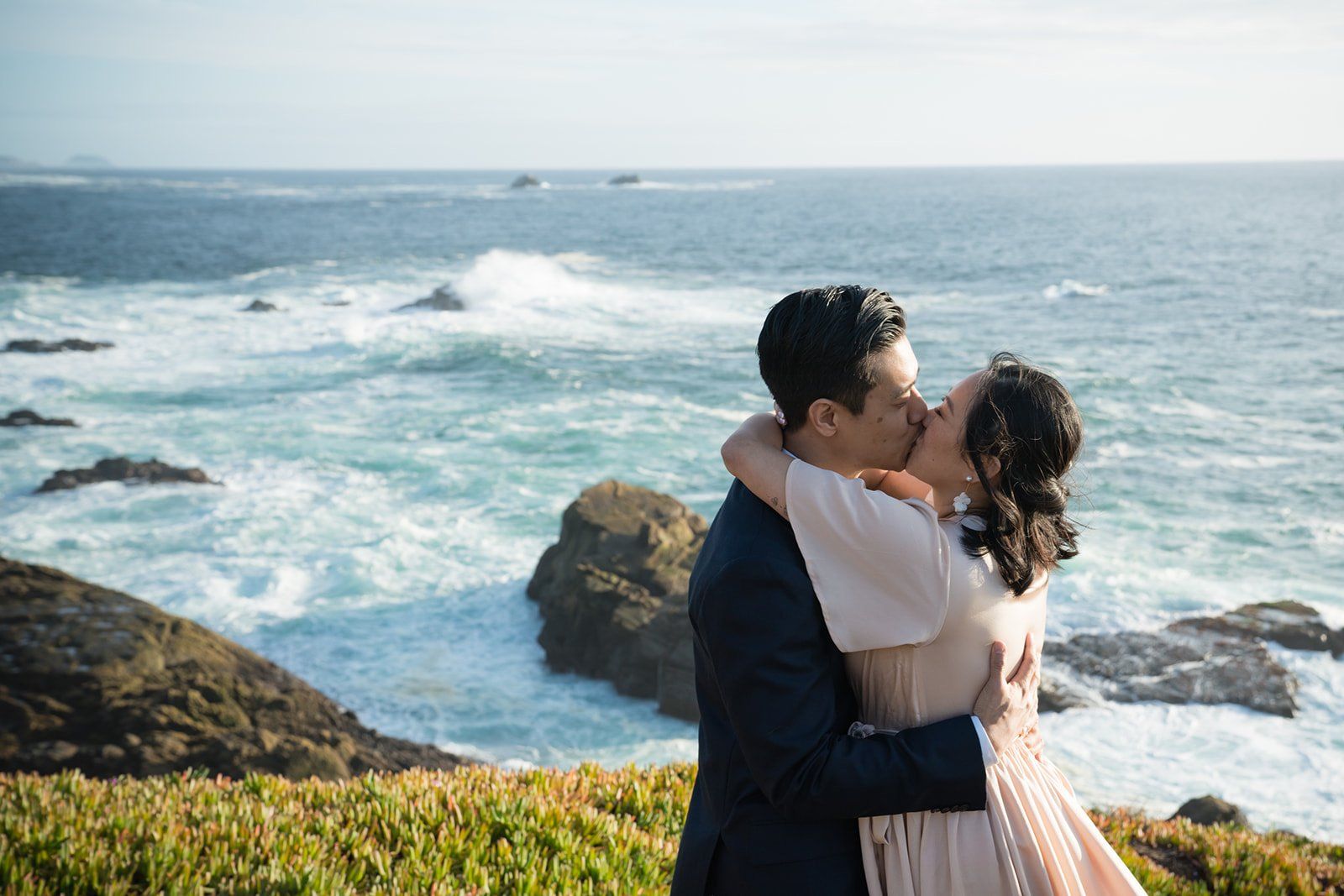 big sur cliffside elopement for just the two of them, Portraits in the Big Sur Woodland