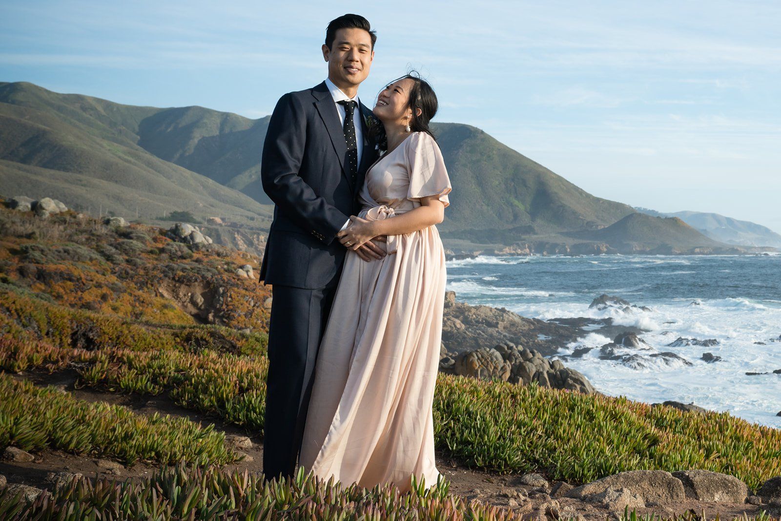 big sur cliffside elopement just the two of them, Portraits Along the Cliff
