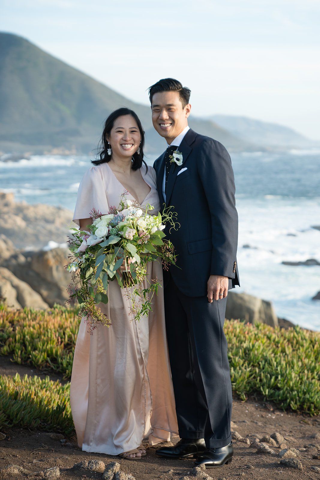 big sur cliffside elopement just the two of them, Portraits Along the Cliff