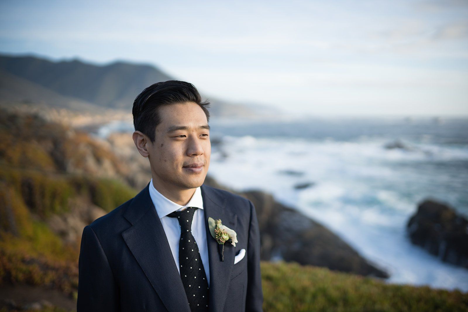 big sur cliffside elopement just the two of them, Portraits Along the Cliff