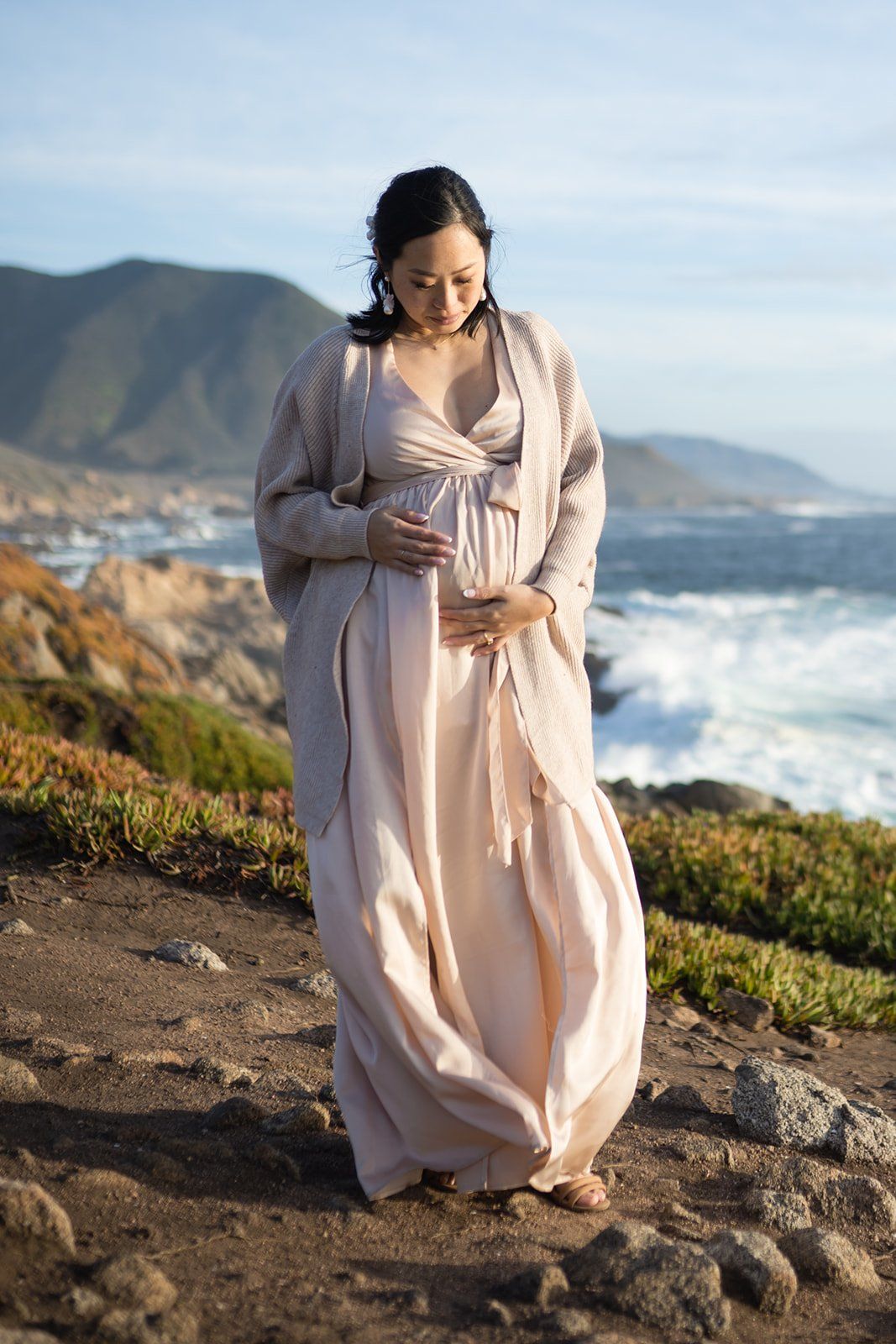 big sur cliffside elopement just the two of them, Portraits Along the Cliff