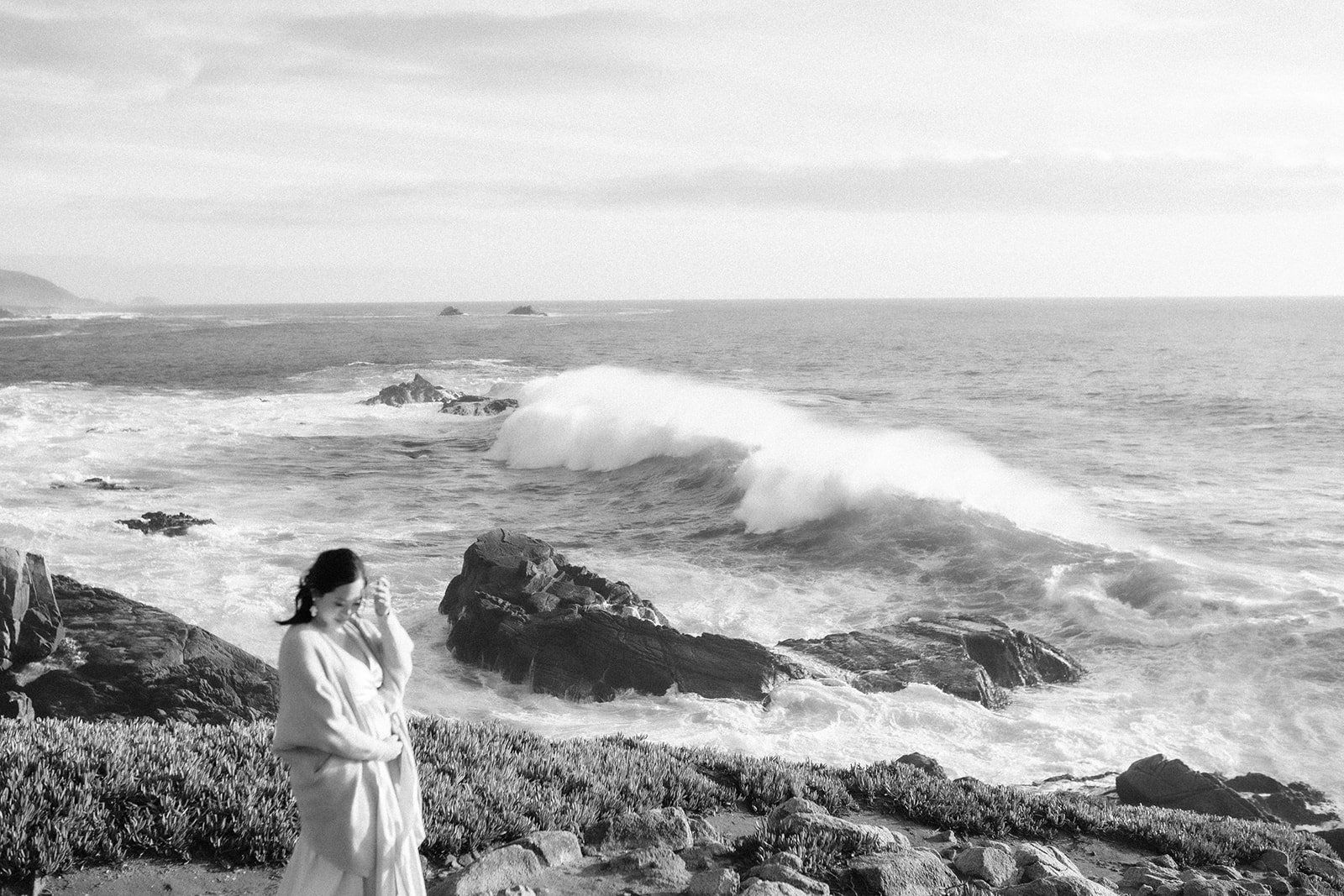 big sur cliffside elopement just the two of them, Portraits Along the Cliff