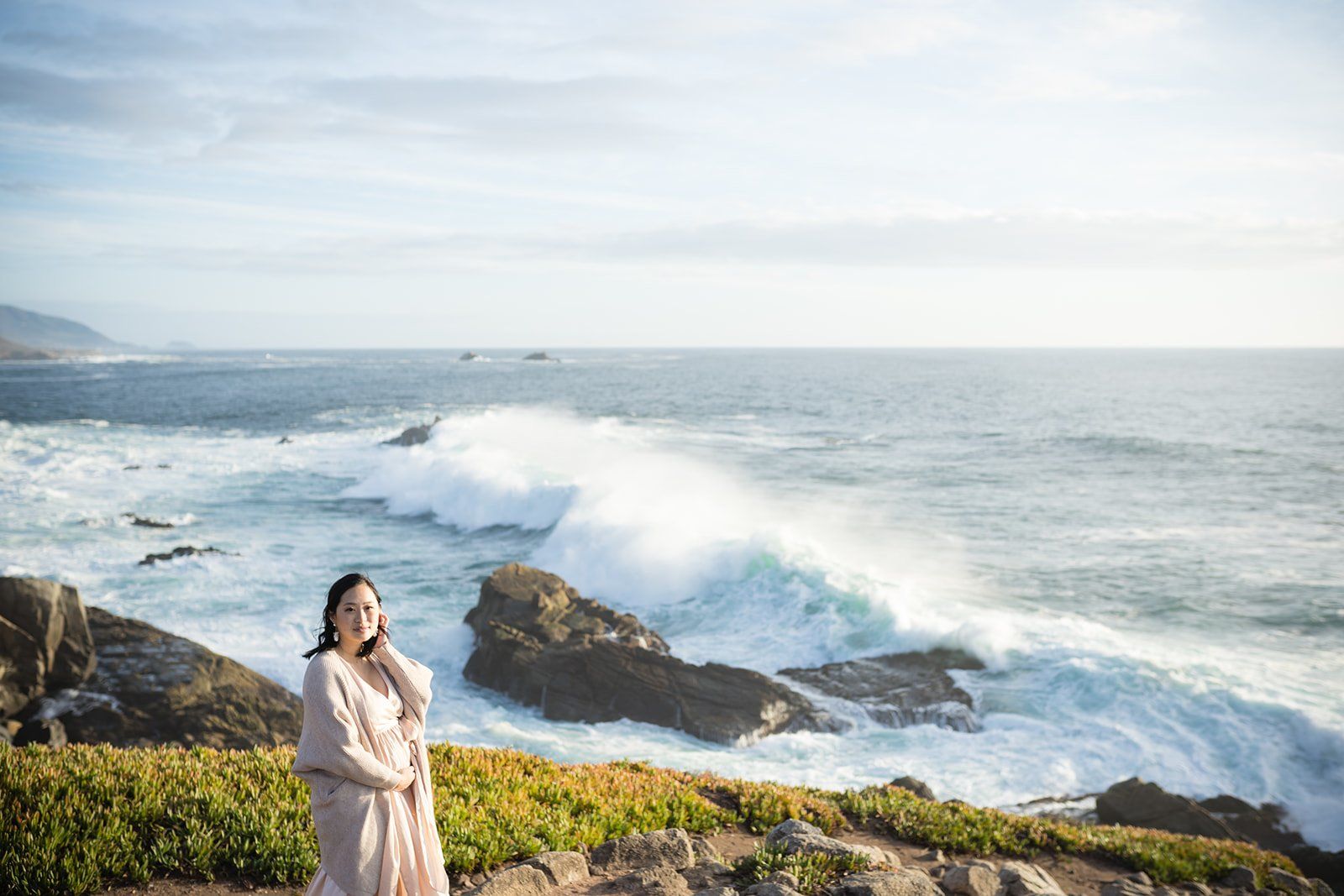 big sur cliffside elopement just the two of them, Portraits Along the Cliff