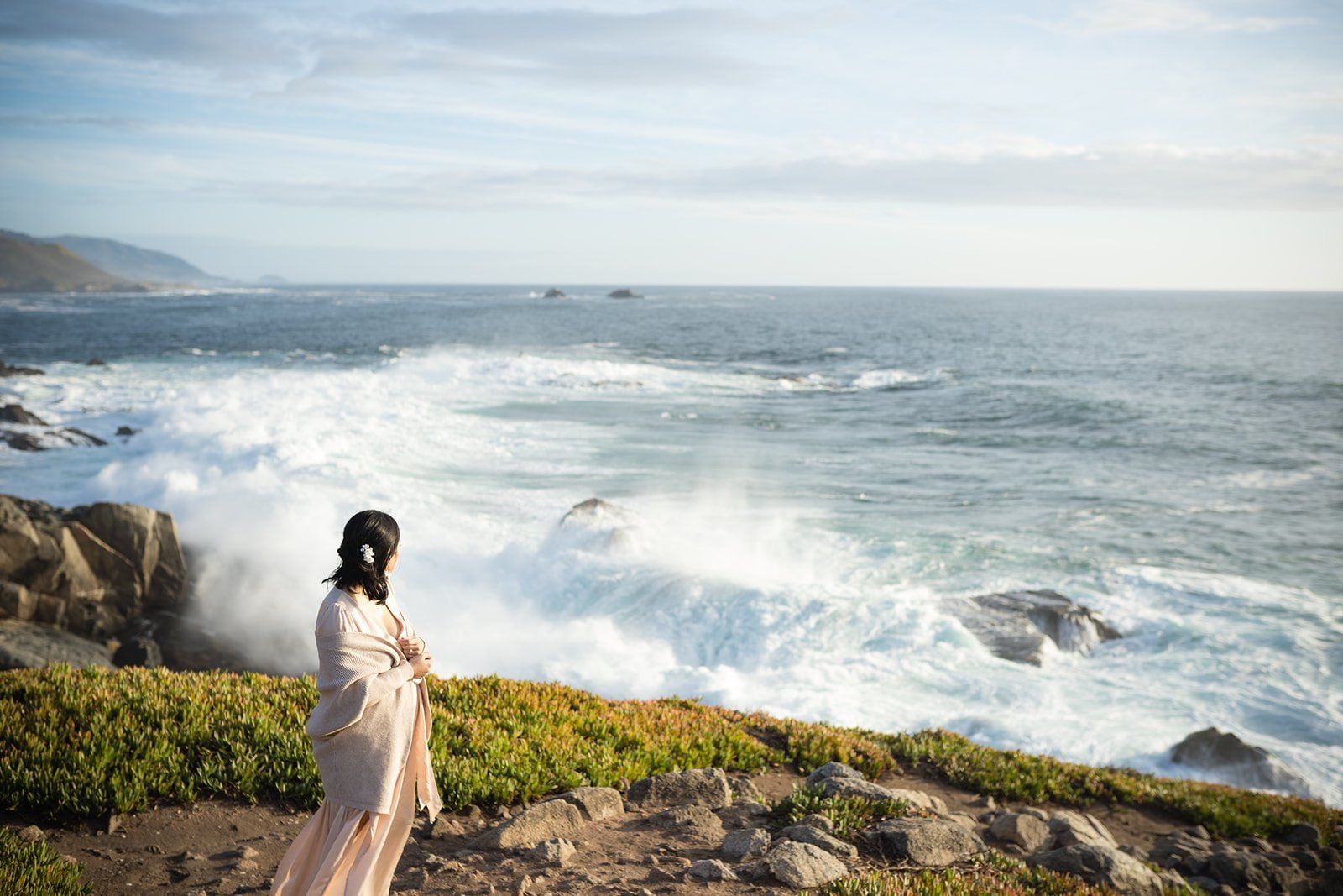 big sur cliffside elopement for just the two of them, Portraits in the Big Sur Woodland