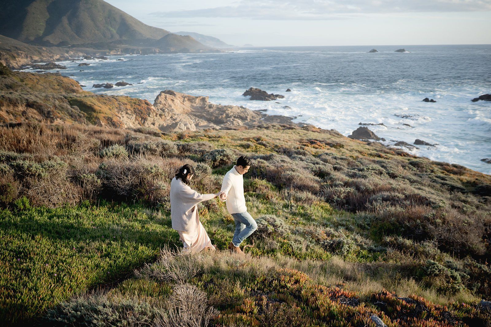 big sur cliffside elopement just the two of them, Portraits Along the Cliff