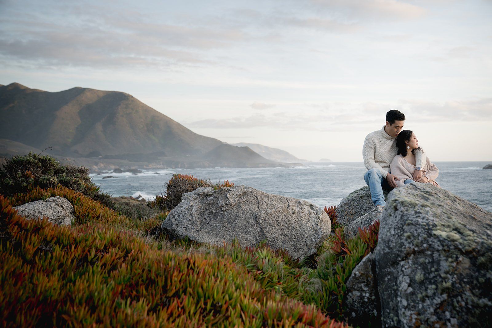big sur cliffside elopement just the two of them, Portraits Along the Cliff