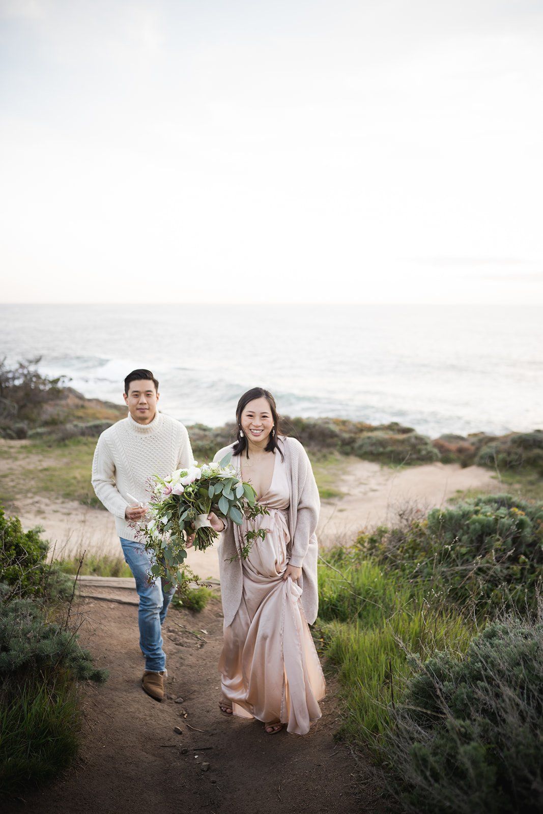 big sur cliffside elopement just the two of them, Portraits Along the Cliff