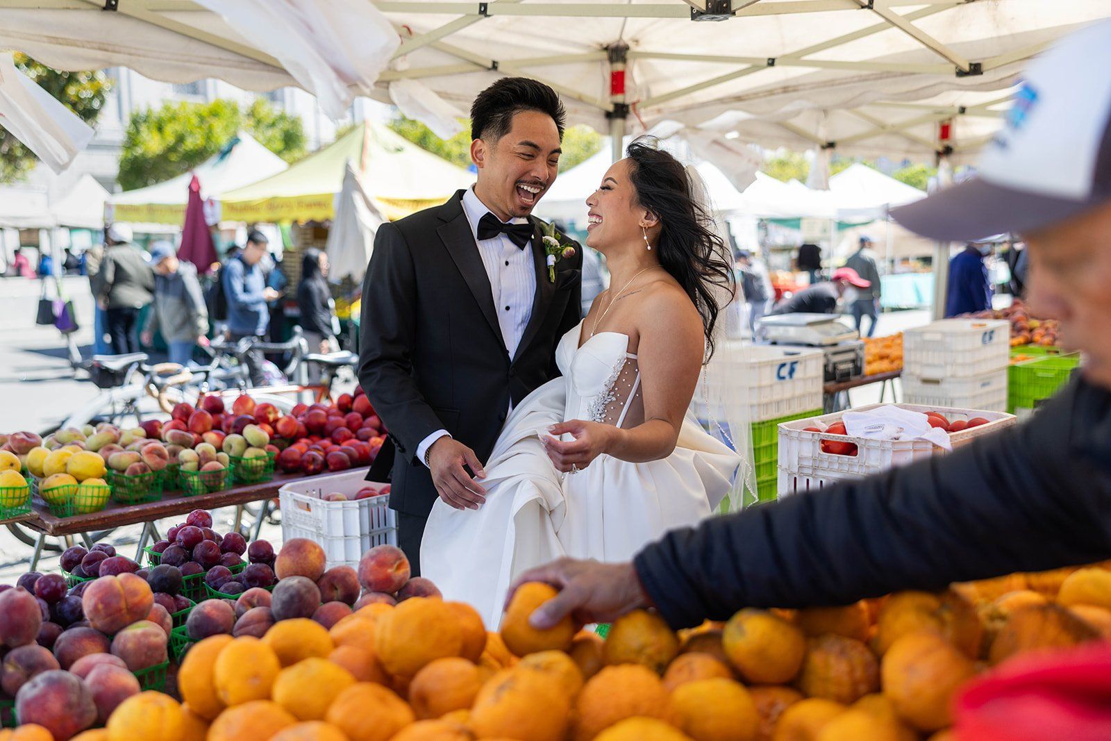 city hall ceremony + la mar peruvian waterfront reception (50 guests), Portraits on the Embarcadero