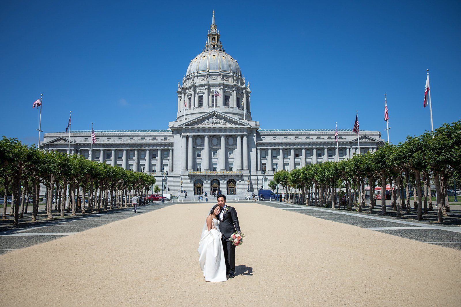 city hall ceremony + la mar peruvian waterfront reception (50 guests), Portraits on the Embarcadero