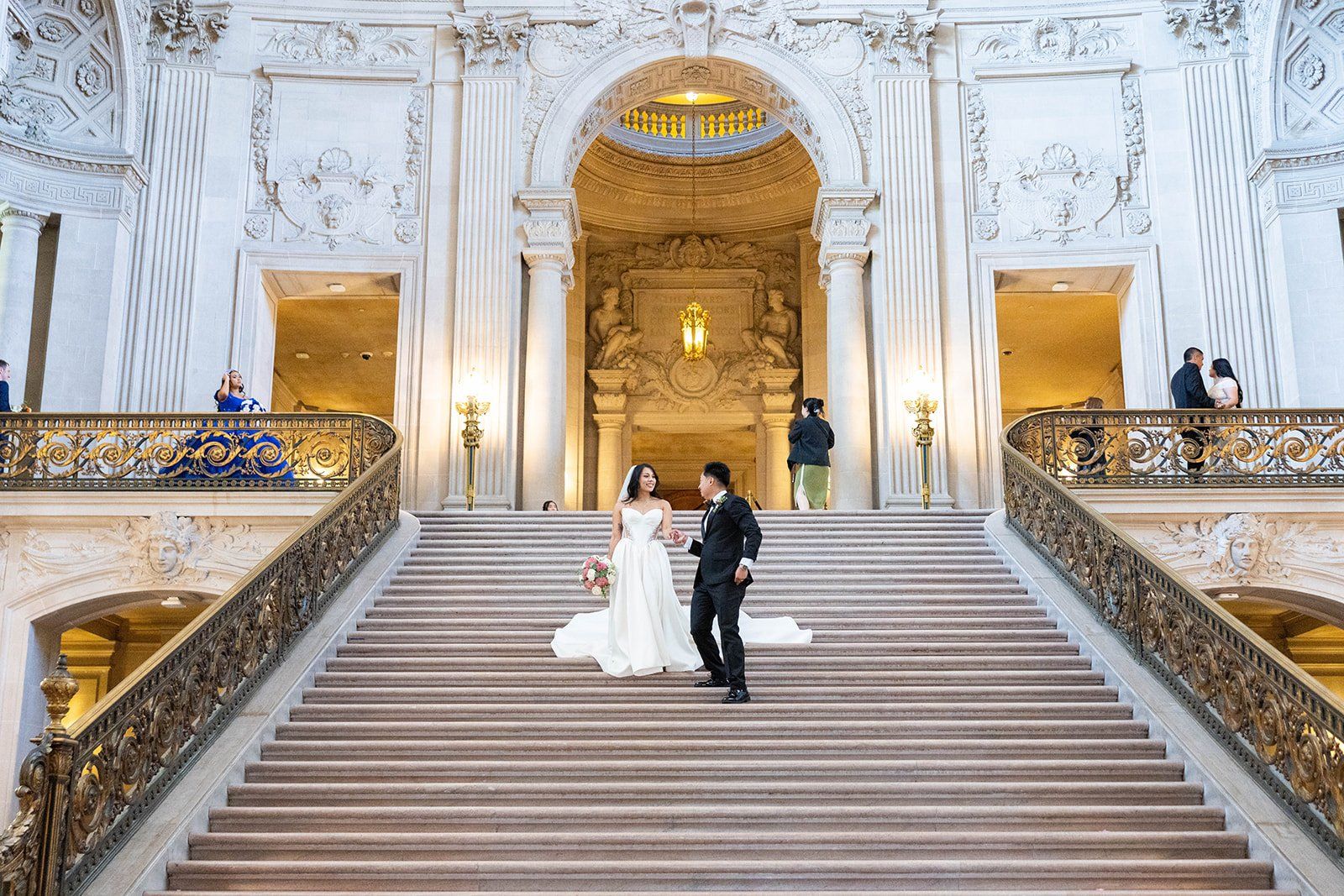 city hall ceremony + la mar peruvian waterfront reception (50 guests), Portraits on the Embarcadero