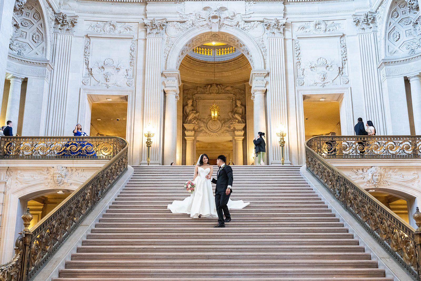 city hall ceremony + la mar peruvian waterfront reception (50 guests), Portraits on the Embarcadero