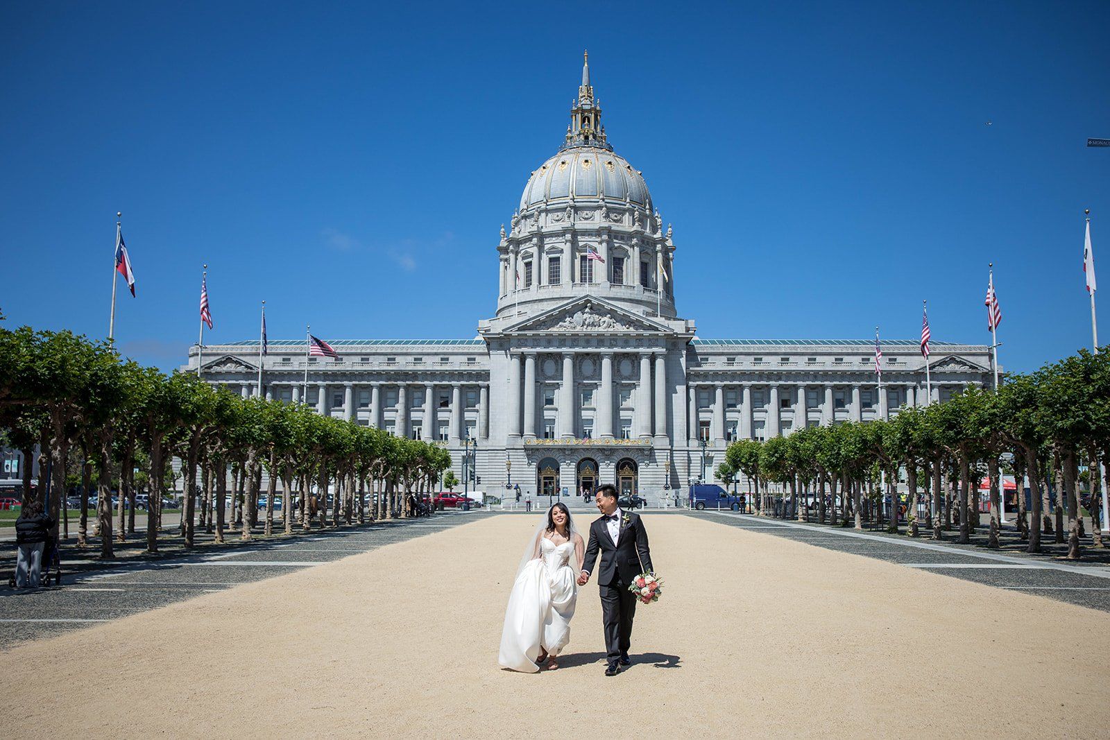 city hall ceremony + la mar peruvian waterfront reception (50 guests), Portraits on the Embarcadero