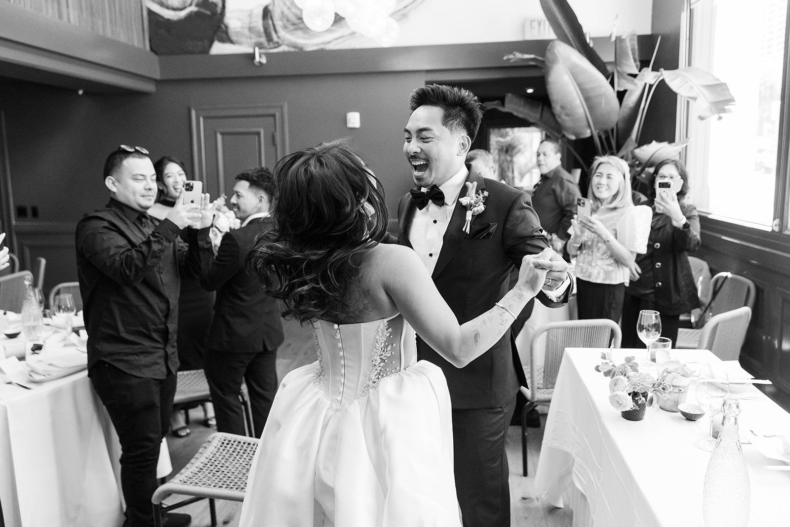 city hall ceremony + la mar peruvian waterfront reception (50 guests), Lunch and Dancing at La Mar