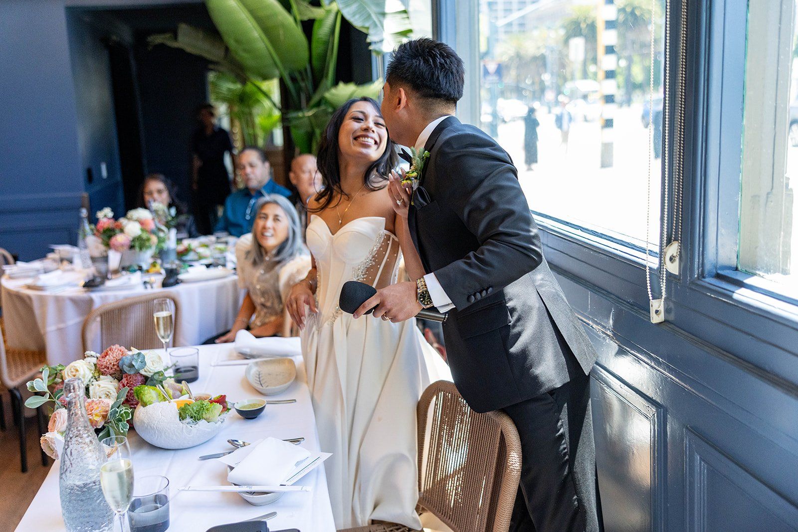city hall ceremony + la mar peruvian waterfront reception (50 guests), Lunch and Dancing at La Mar