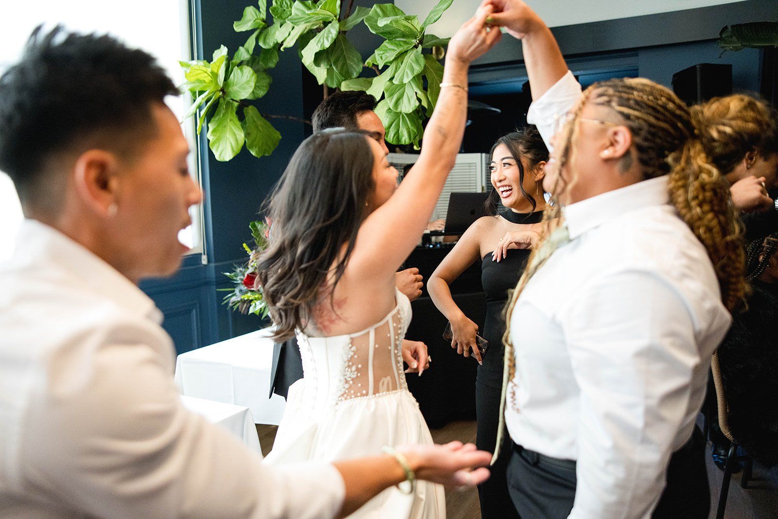 city hall ceremony + la mar peruvian waterfront reception (50 guests), Lunch and Dancing at La Mar
