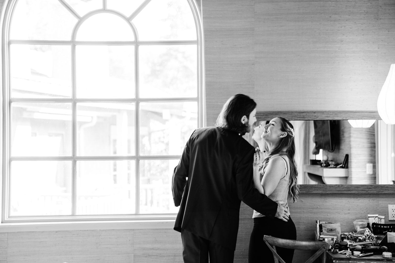 carmel elopement, Getting Ready at Bernardus Lodge