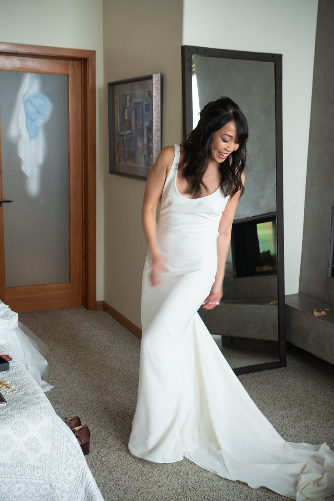 private estate micro wedding at Wind and Sea Big Sur, Getting Ready at the Wind and Sea Estate