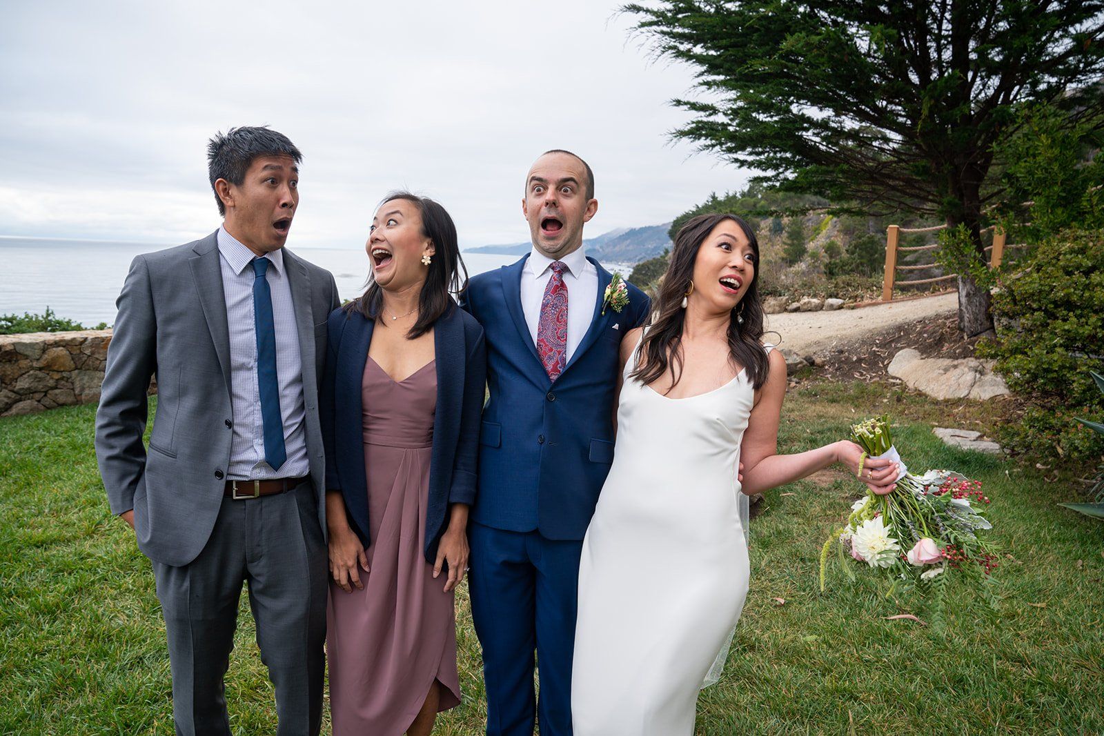 private estate micro wedding at Wind and Sea Big Sur, Portraits Along the Big Sur Cliffs